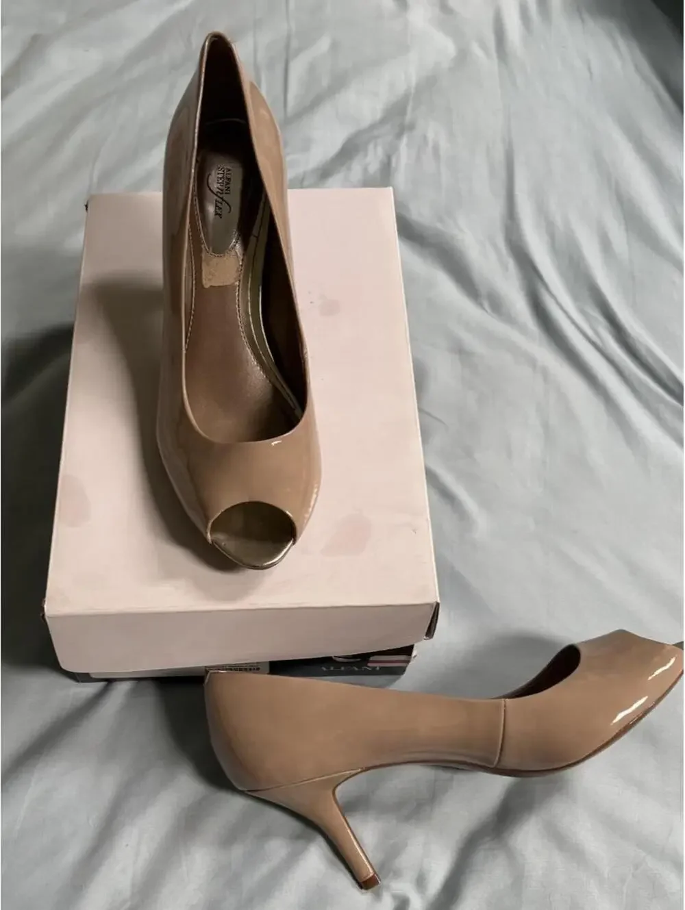 Alfani Women's Khaki Peep Toe Heels  New in Box Size 8.5